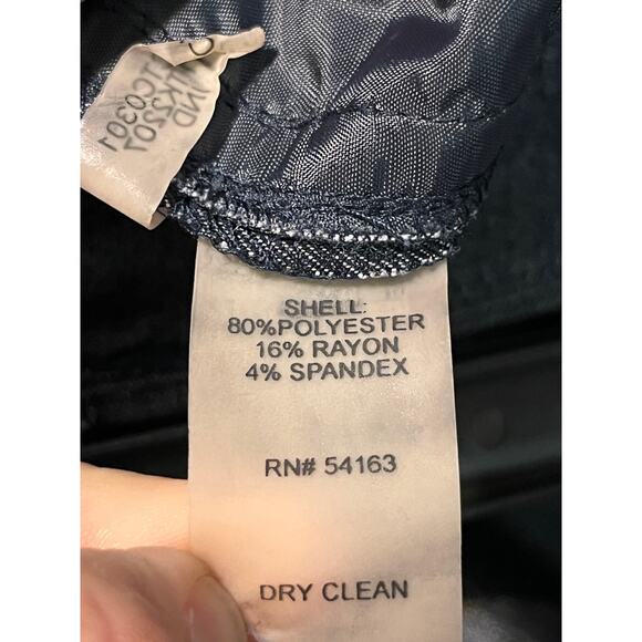 Calvin Klein Jeans Womens 6 Wide Leg Dark Wash Mid Rise‎ Trouser Chambray - Picture 6 of 7